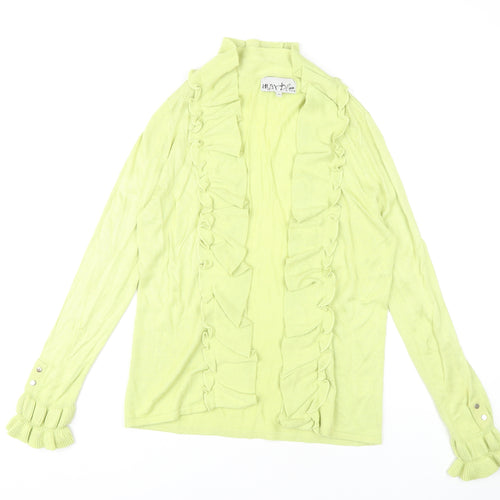 Marble Women's Green Open Front Cardigan Size 10