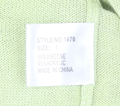 Marble Women's Green Open Front Cardigan Size 10