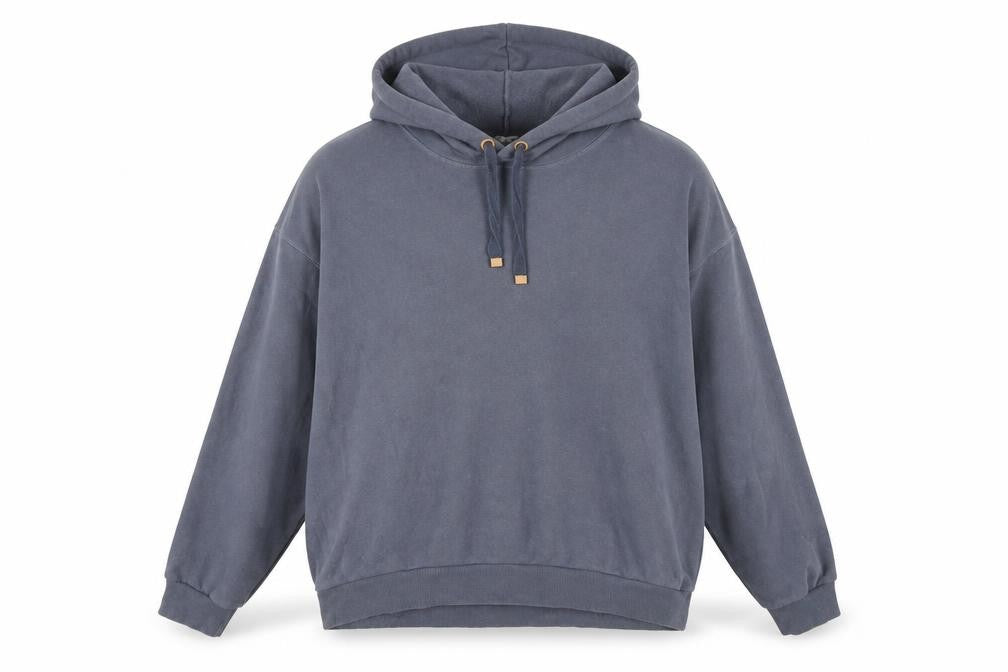 Front view of River Island Women's Blue Pullover Hoodie L