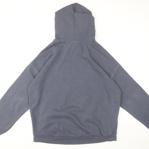 River Island Women's Blue Pullover Hoodie L