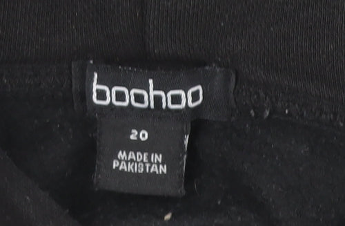 Boohoo Black Women's Pullover Hoodie Size 20