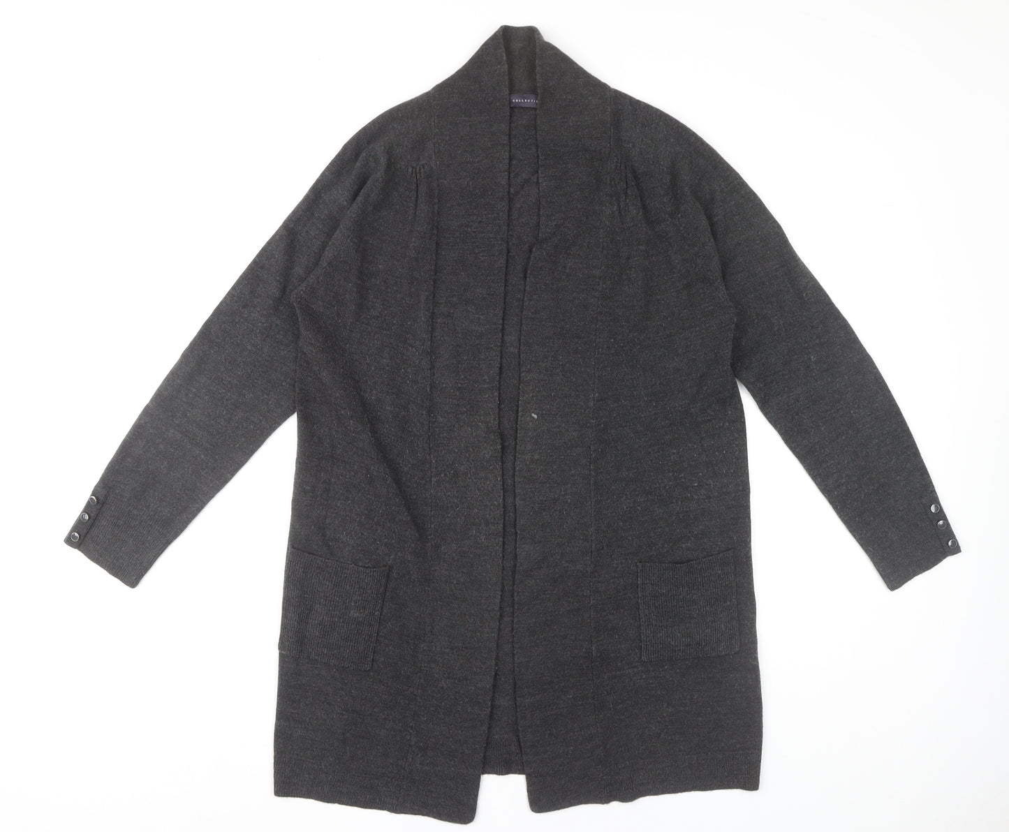 Marks and Spencer Women's Grey Open Front Cardigan Size 12