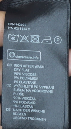 H&M Women's Black Crew Neck Cropped Jumper, Size S