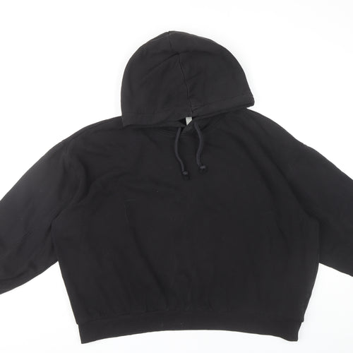 H&M Women's Black Pullover Hoodie - L