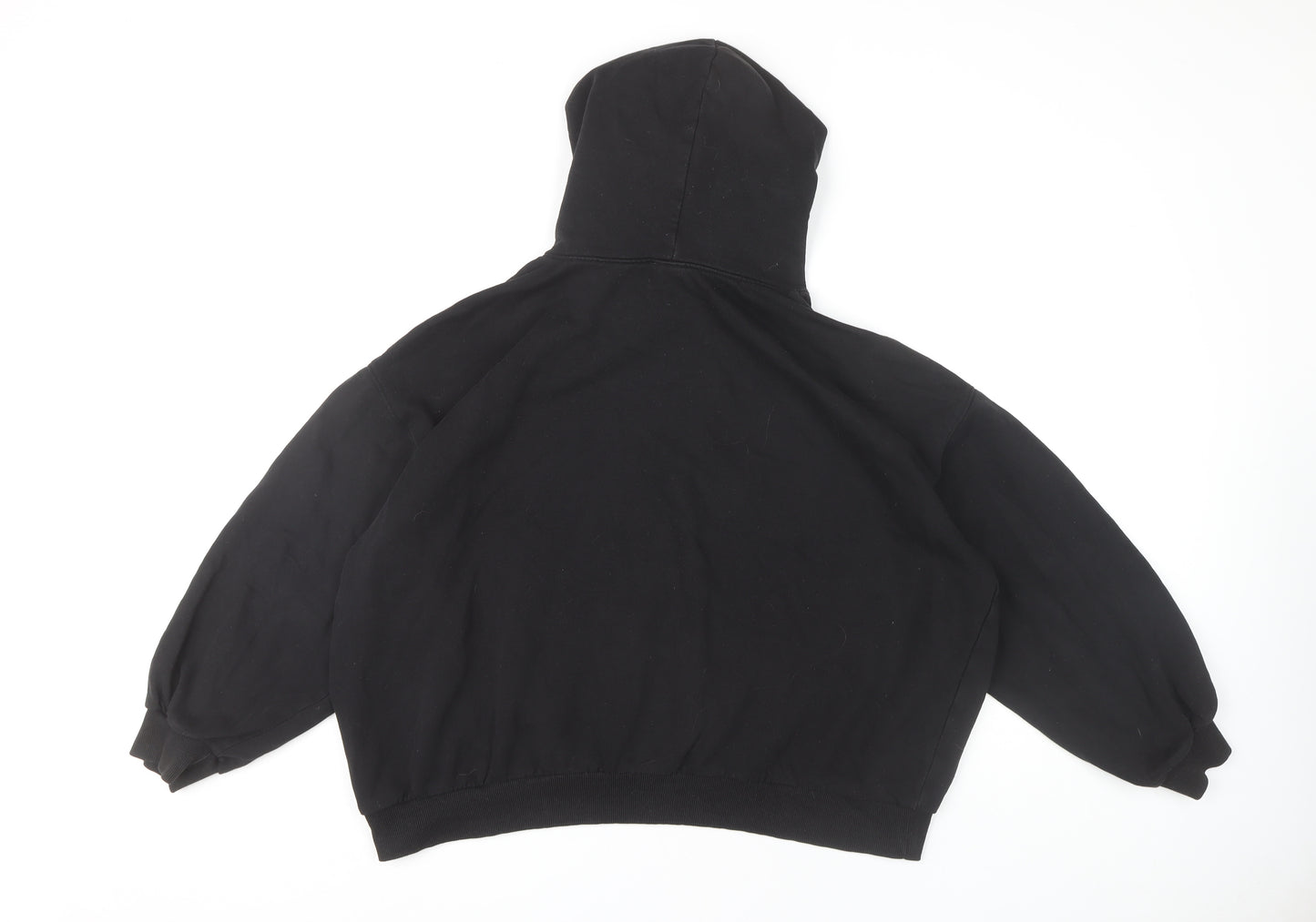 H&M Women's Black Pullover Hoodie - L