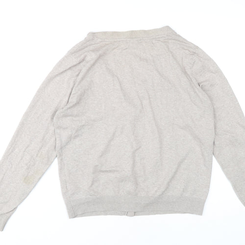 H&M Women's Beige V-Neck Cardigan Size 12