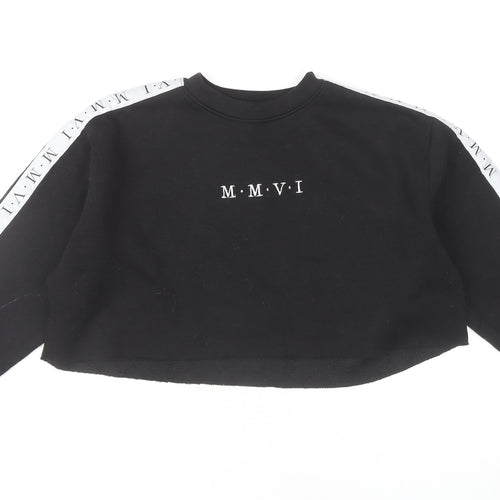 Boohoo Women's Black Graphic Pullover Sweatshirt XL