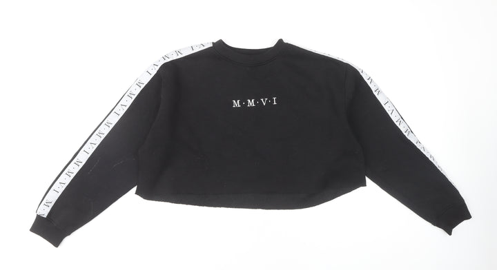 Boohoo Women's Black Graphic Pullover Sweatshirt XL