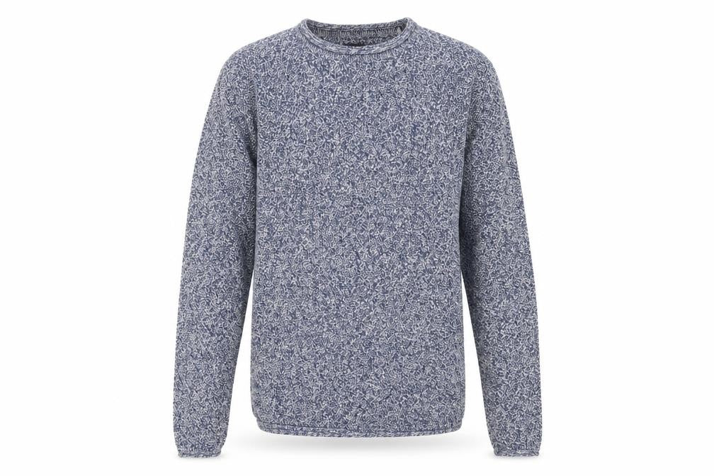 Solid Men's Blue L Knitted Pullover Jumper
