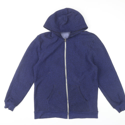 American Apparel Women's Blue Full Zip Hoodie - Size L