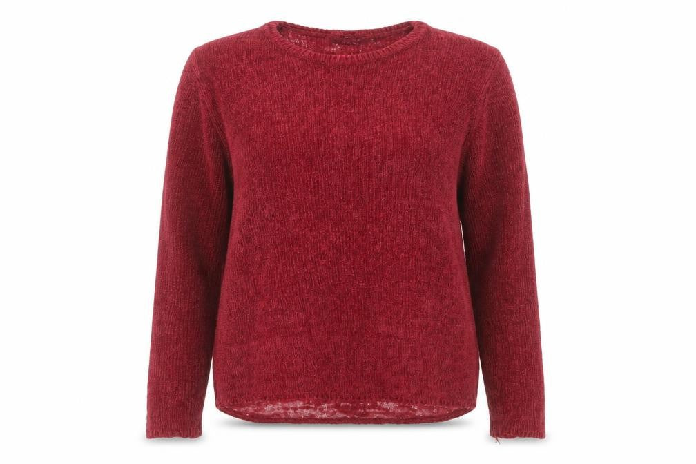 Front view of Only Women's Red jumper -, size L, Casual Knit