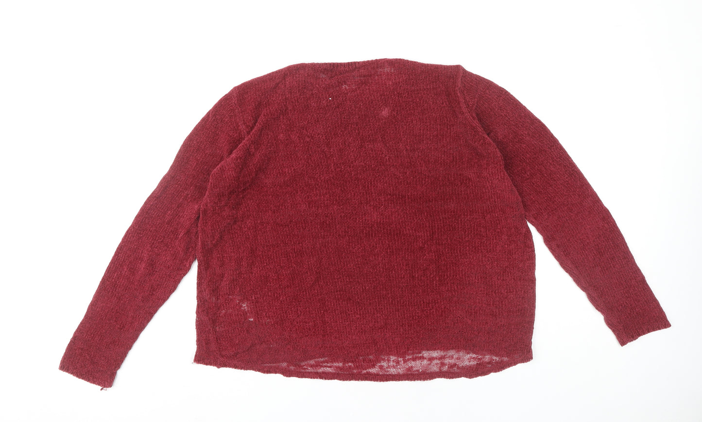 ONLY Women's Red Pullover Jumper - Size L Casual Knit