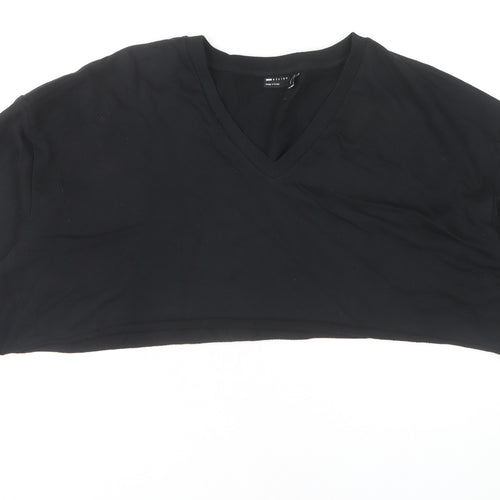 ASOS DESIGN Women’s Black V-Neck Pullover Sweatshirt