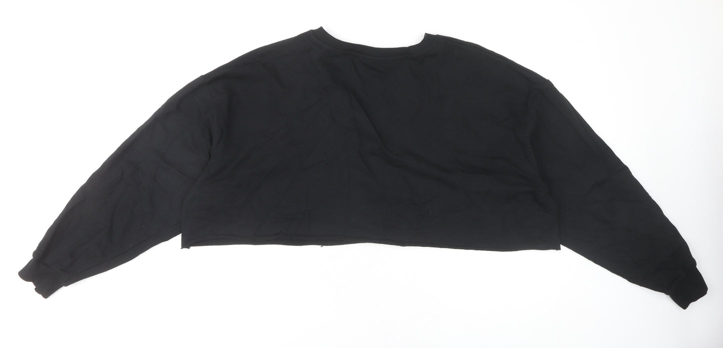 ASOS DESIGN Women’s Black V-Neck Pullover Sweatshirt