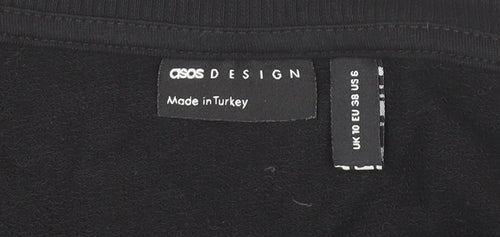 ASOS DESIGN Women’s Black V-Neck Pullover Sweatshirt