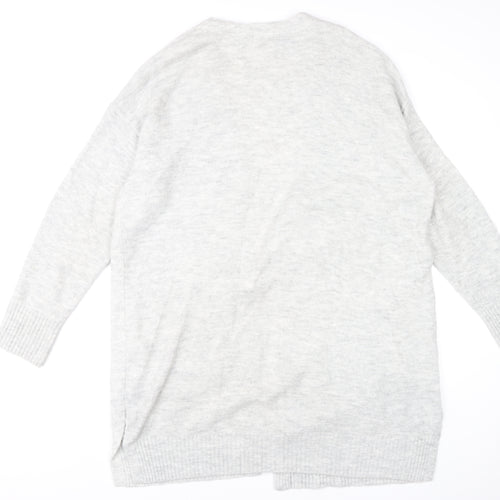 H&M Women's Grey V-Neck Cardigan M