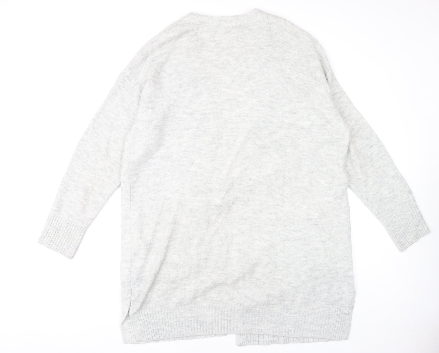 H&M Women's Grey V-Neck Cardigan M