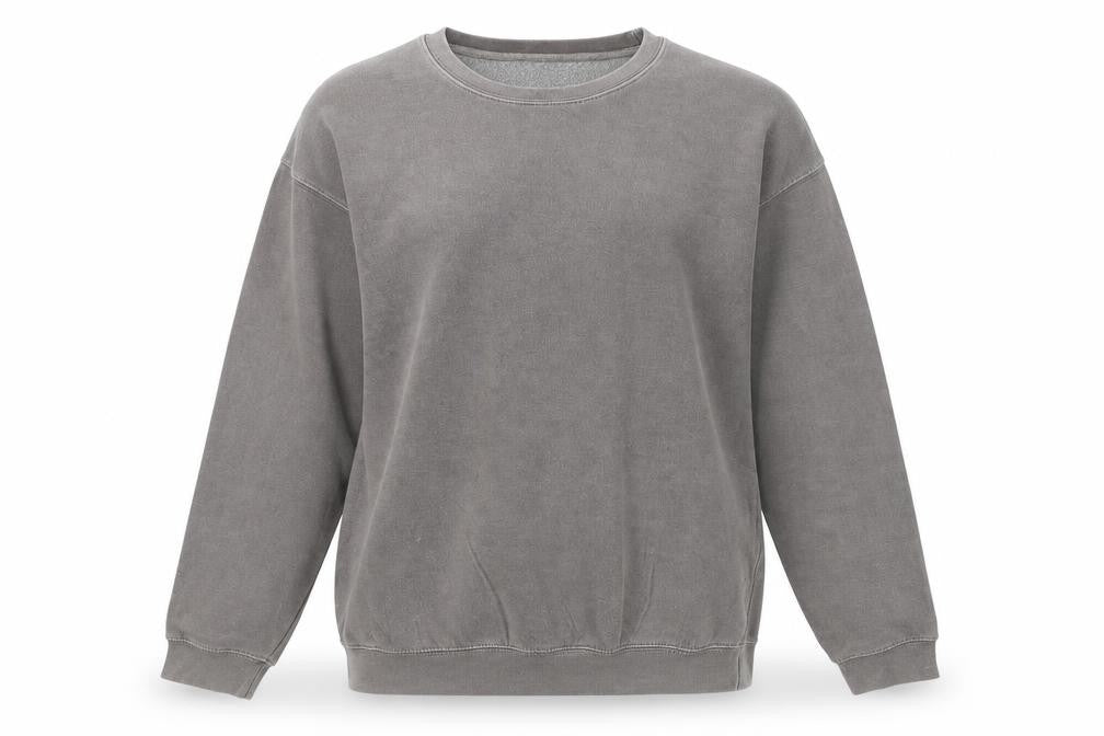 Front view of PRETTYLITTLETHING Women's Grey Pullover Sweatshirt, size L