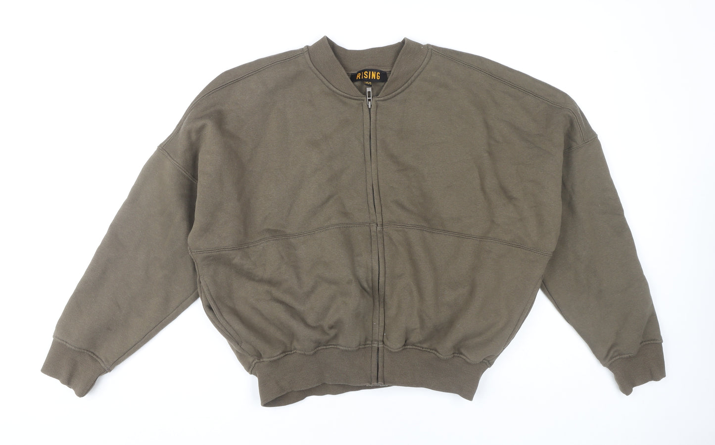 RISING Women's Green Cropped Basic Jacket XS