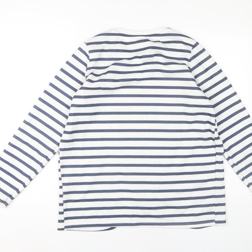 New Look Maternity Striped Sweatshirt, White, UK 10, Casual