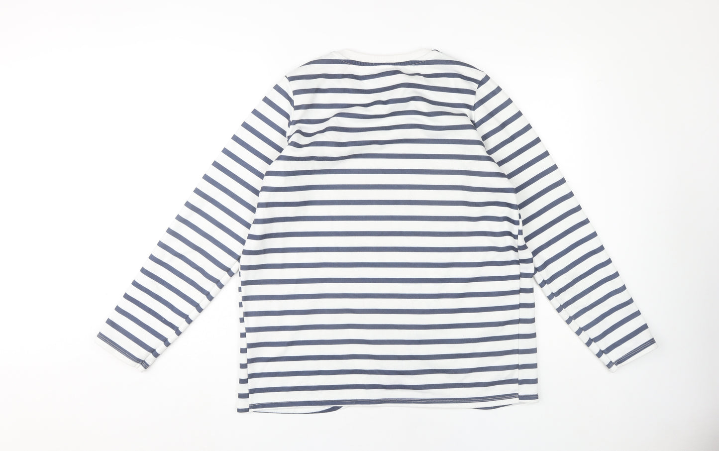 New Look Maternity Striped Sweatshirt, White, UK 10, Casual