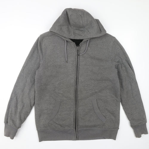 Livergy Men's Grey Hoodie Full Zip Size M