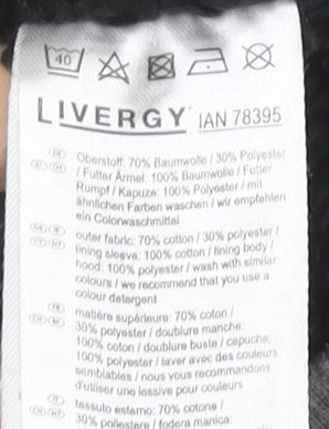 Livergy Men's Grey Hoodie Full Zip Size M