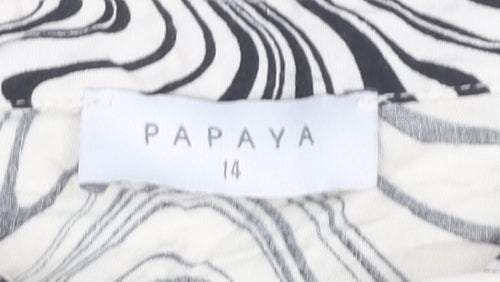 Papaya Women's Multicoloured Button-Up Shirt, Size 14