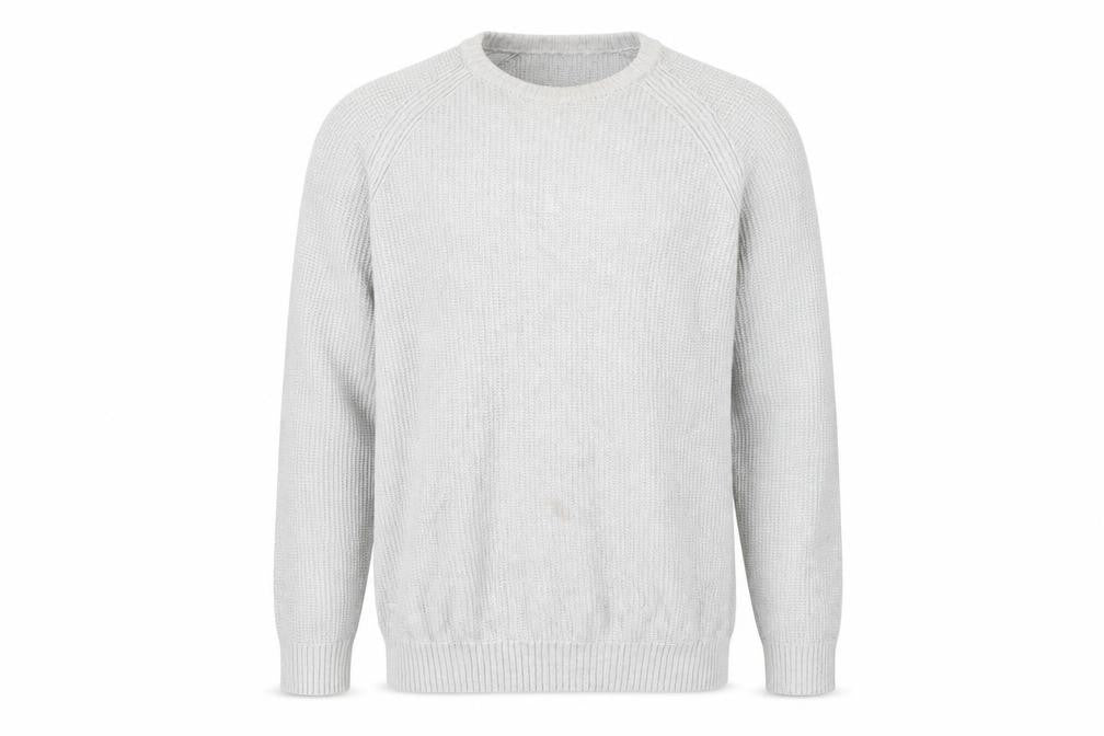 Front view of Zara Men's Grey XL Crew Neck jumper