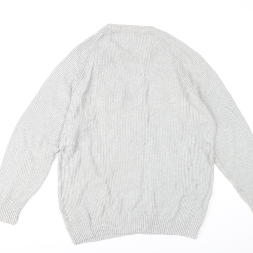 Zara Men's Grey XL Crew Neck Pullover Jumper