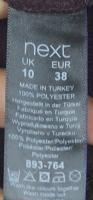 Next Women's Purple Lace Top, UK 10, 3/4 Sleeve Pullover