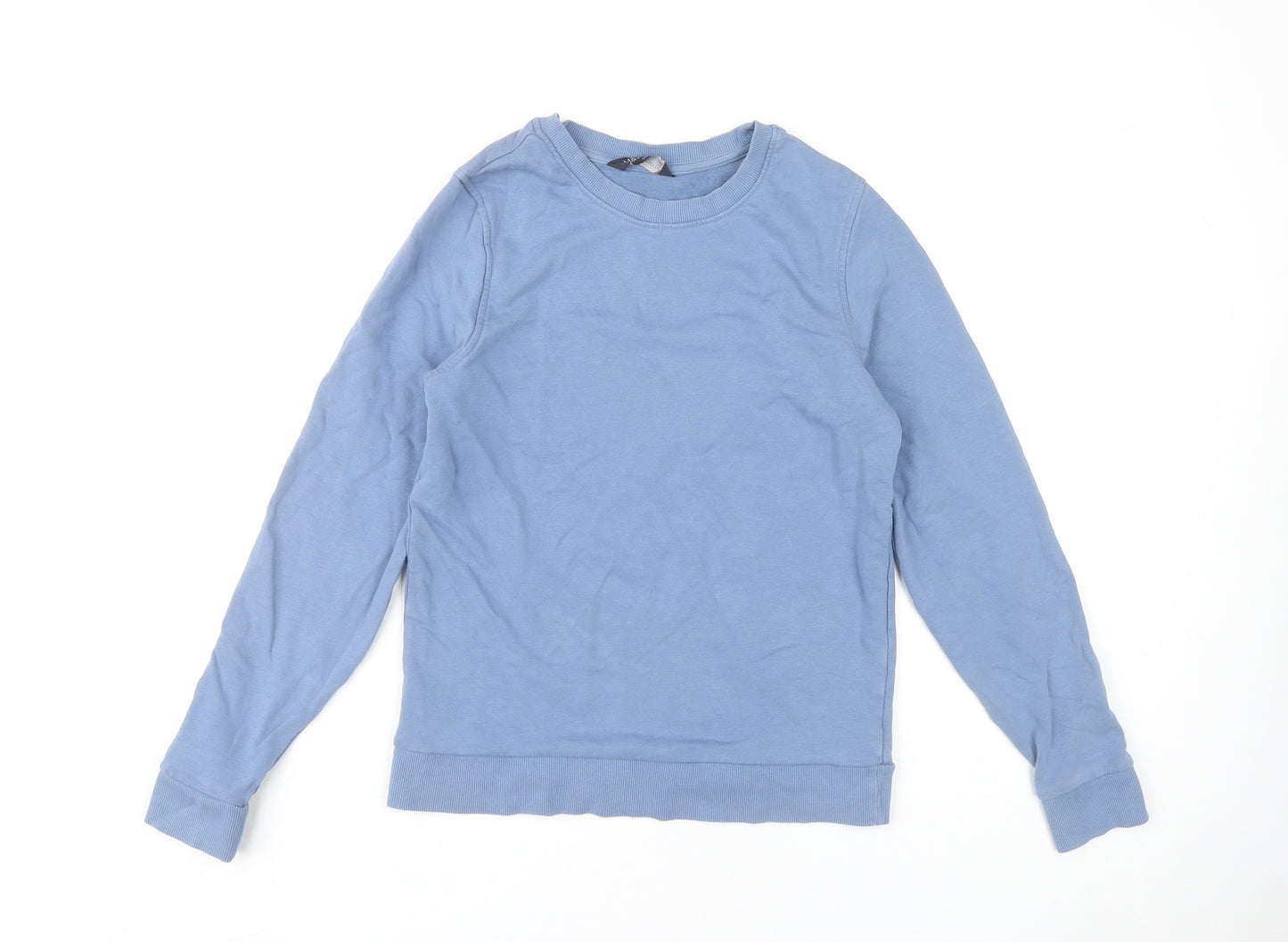 Marks and Spencer Women's Blue Cotton Sweatshirt