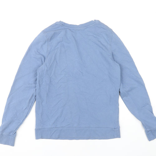 Marks and Spencer Women's Blue Cotton Sweatshirt