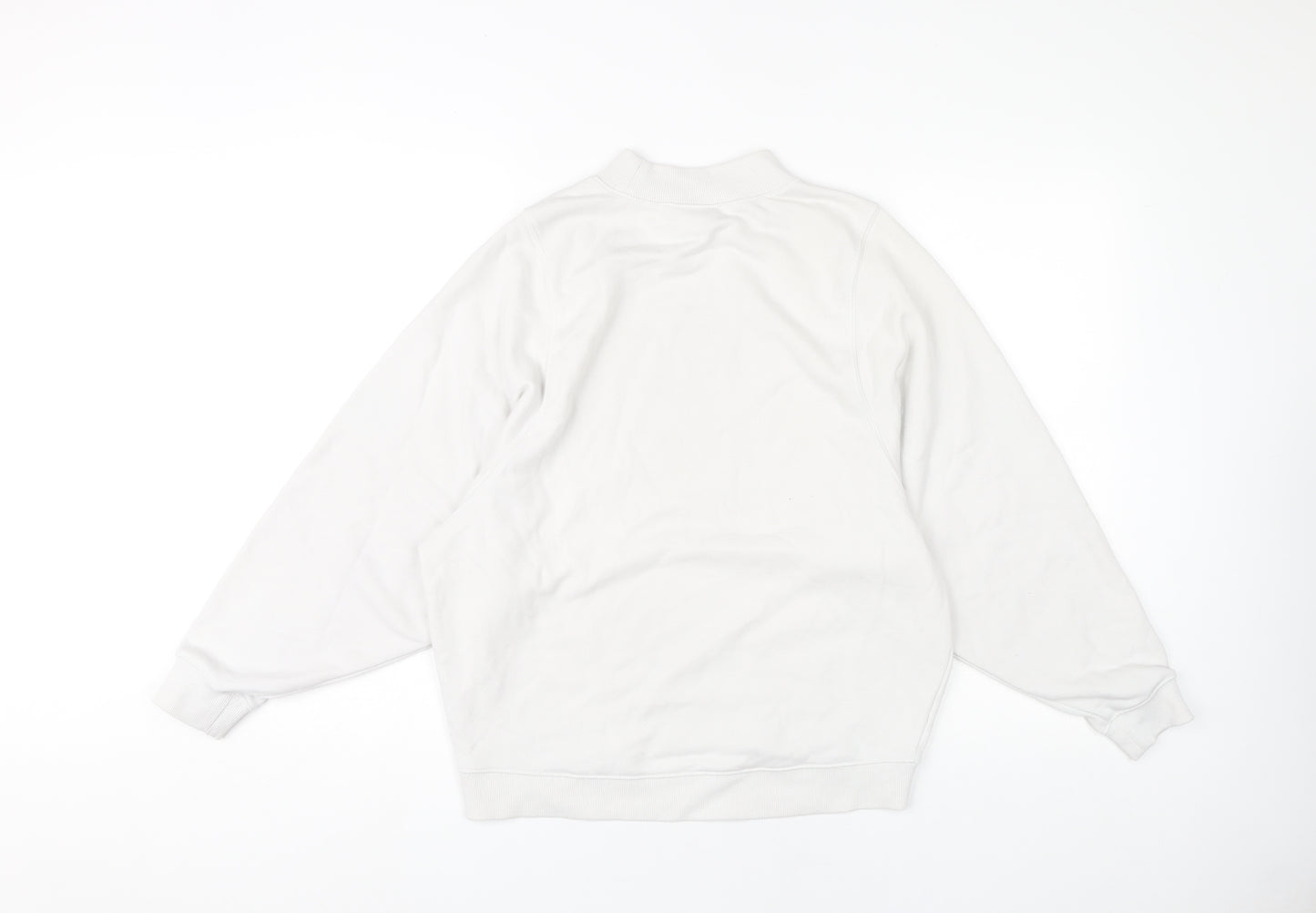 Monki Women's White Mock Neck Pullover Sweatshirt XXS