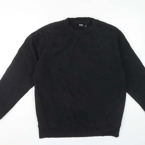 Jacamo Men's Black Pullover Sweatshirt, M, Crew Neck