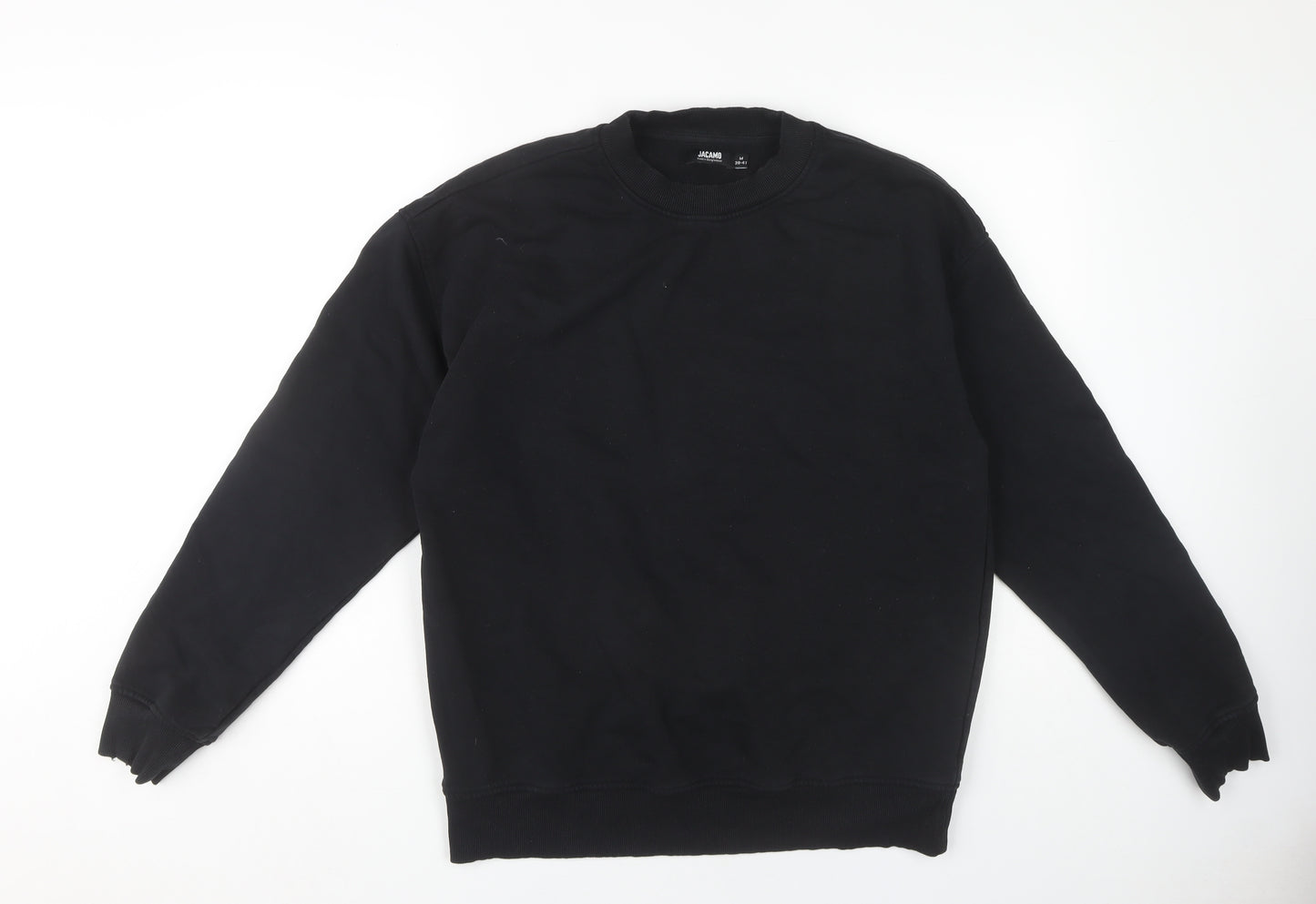 Jacamo Men's Black Pullover Sweatshirt, M, Crew Neck