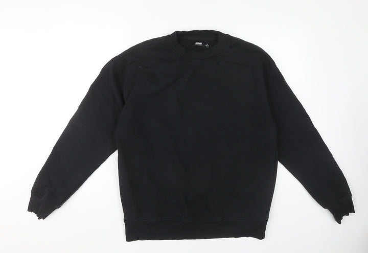 Jacamo Men's Black Pullover Sweatshirt, M, Crew Neck