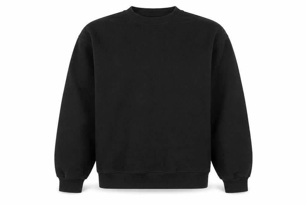 Front view of Jacamo Men's Black Pullover Sweatshirt, M, Crew Neck