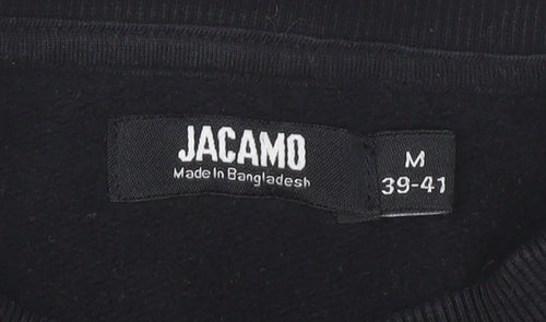 Jacamo Men's Black Pullover Sweatshirt, M, Crew Neck
