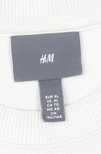 H&M Men's Beige Crew Neck Sweatshirt XL