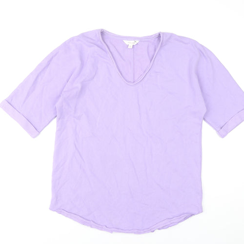 Marks and Spencer Women's Purple V-Neck Top Size 10