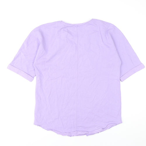 Marks and Spencer Women's Purple V-Neck Top Size 10