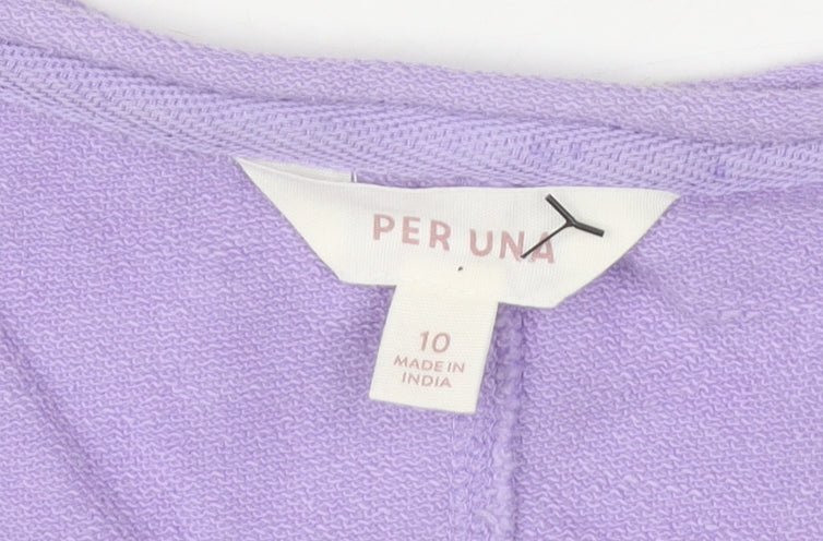 Marks and Spencer Women's Purple V-Neck Top Size 10