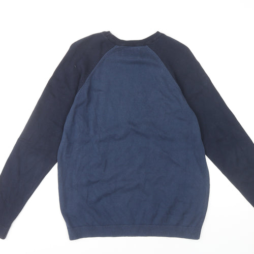 Topman Men's Blue Pullover Jumper, M, Crew Neck