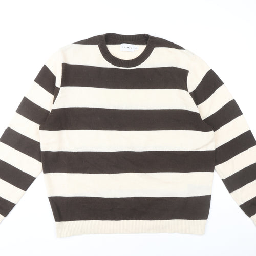 Topman Men's Multicoloured Striped Jumper L