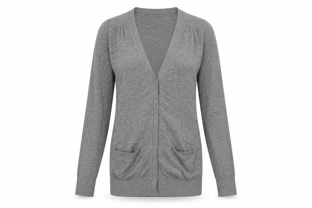 Topshop Women’s Grey Cardigan, Size 8, Long Sleeve