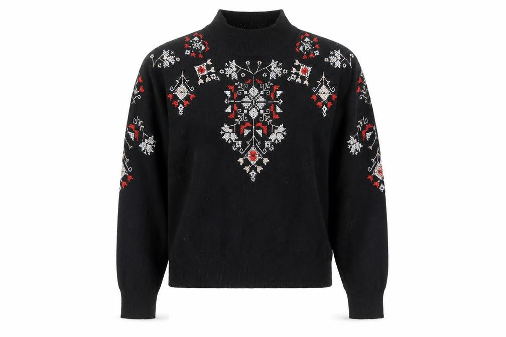 Front view of New Look Women's Black Mock Neck jumper M