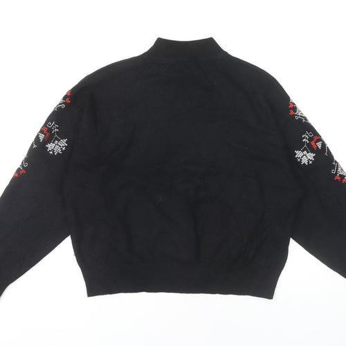 New Look Women's Black Mock Neck Pullover Jumper M