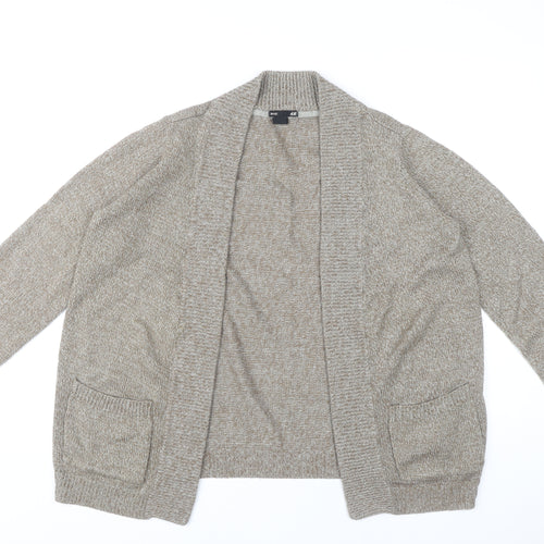 H&M Women's Beige Open Front Cardigan M