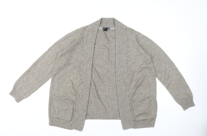 H&M Women's Beige Open Front Cardigan M
